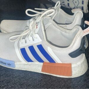 adidas NMD R1 BD7750  light Grey Blue Orange Boost Shoes Men’s 6.5